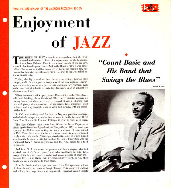 Count Basie : Count Basie And His Band That Swings The Blues (LP, Album, Comp)