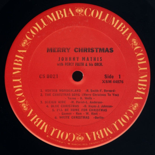 Johnny Mathis : Merry Christmas (LP, Album, RE, Car)