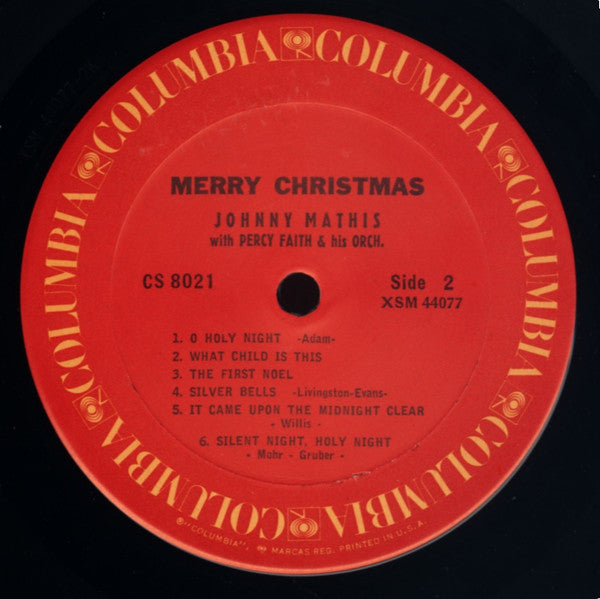 Johnny Mathis : Merry Christmas (LP, Album, RE, Car)