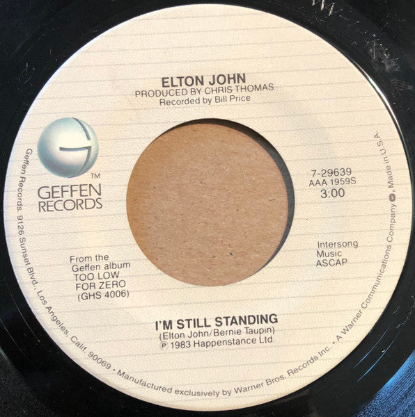 Elton John : I'm Still Standing (7", Single, Spe)