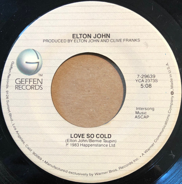 Elton John : I'm Still Standing (7", Single, Spe)