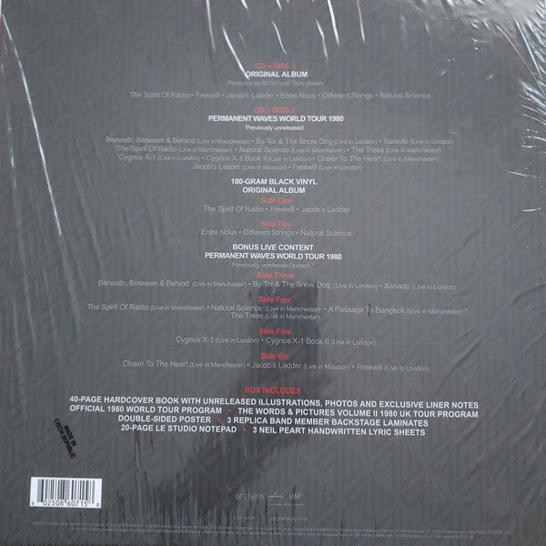Rush : Permanent Waves (Box, Dlx, Ltd, 40t + 2xCD, Album, Dlx, RE, RM + 3x)
