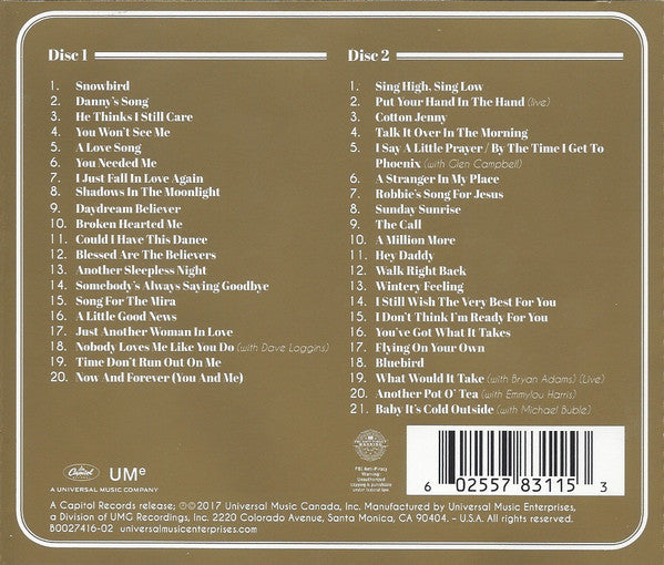 Anne Murray : The Ultimate Collection (2xCD, Comp, Dlx)