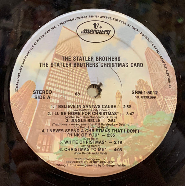 The Statler Brothers : The Statler Brothers Christmas Card (LP, Album, 53 )