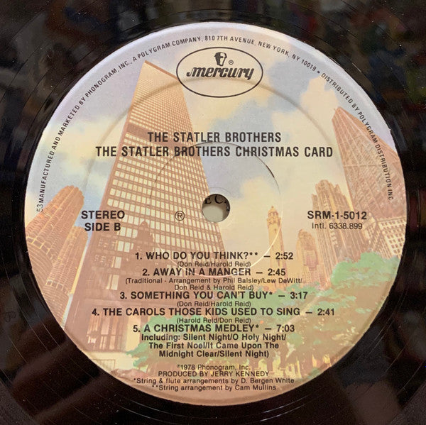 The Statler Brothers : The Statler Brothers Christmas Card (LP, Album, 53 )