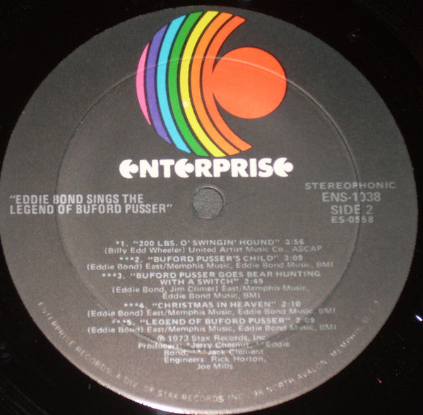 Eddie Bond : Sings The Legend Of Buford Pusser (LP, Album, Mon)