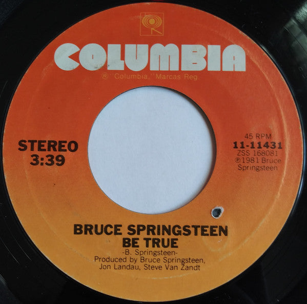 Bruce Springsteen : Fade Away (7", Single, Styrene, San)