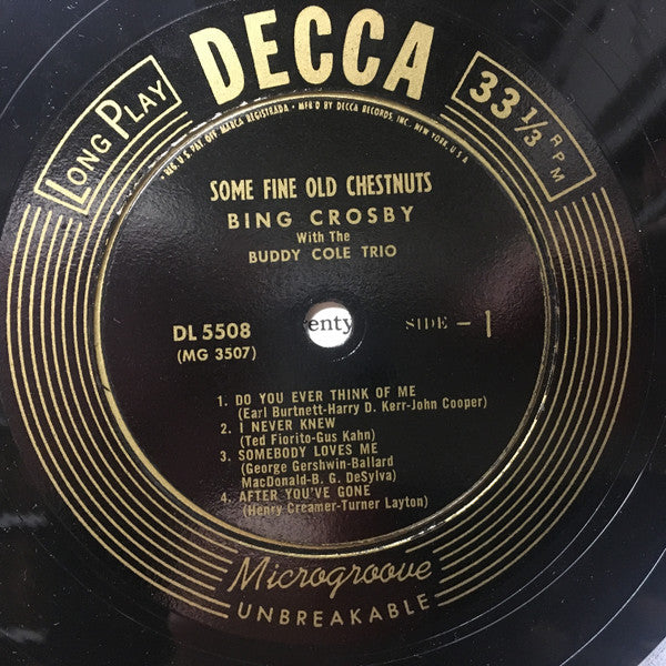 Bing Crosby With The Buddy Cole Trio : Some Fine Old Chestnuts (10", Ric)