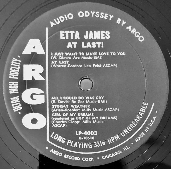 Etta James : At Last! (LP, Album, Mono, bla)