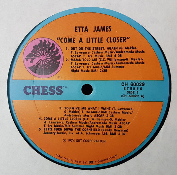 Etta James : Come A Little Closer (LP, Album)
