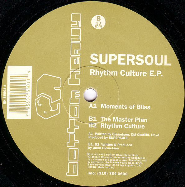 Supersoul : Rhythm Culture EP (12", EP)