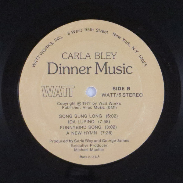 Carla Bley : Dinner Music (LP, Album)