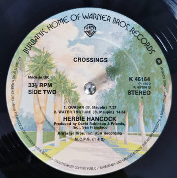 Herbie Hancock : Crossings (LP, Album, RE)