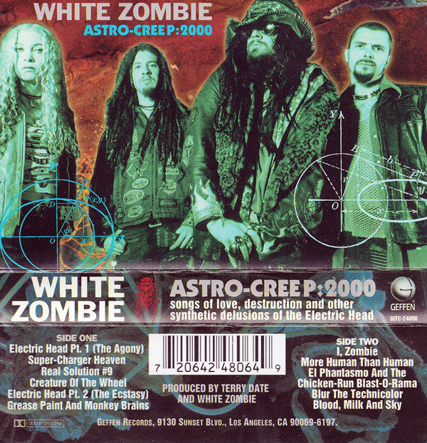 White Zombie : Astro-Creep: 2000 (Songs Of Love, Destruction And Other Synthetic Delusions Of The Electric Head) (Cass, Album)