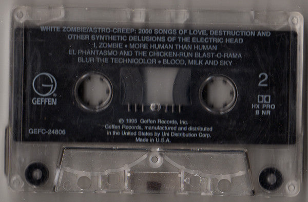 White Zombie : Astro-Creep: 2000 (Songs Of Love, Destruction And Other Synthetic Delusions Of The Electric Head) (Cass, Album)