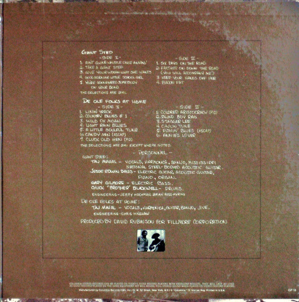 Taj Mahal : Giant Step / De Ole Folks At Home (2xLP, Album, RP, Gat)