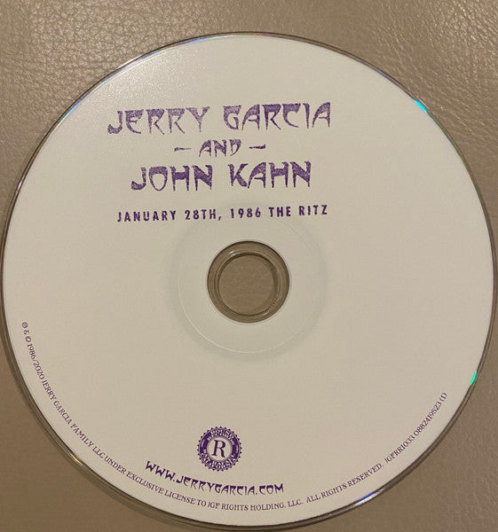 Jerry Garcia And John Kahn : January 28th, 1986 The Ritz (CD, Promo)
