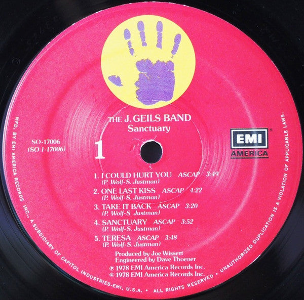 The J. Geils Band : Sanctuary. (LP, Album, Los)