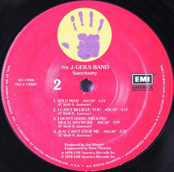The J. Geils Band : Sanctuary. (LP, Album, Los)