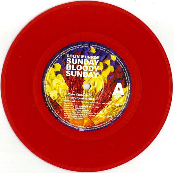 Colin Munroe : Sunday Bloody Sunday (7", Single, Promo, Red)