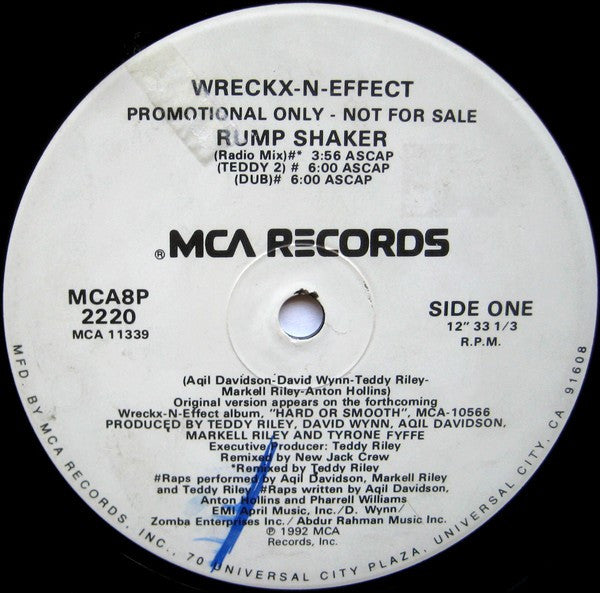 Wreckx-N-Effect* : Rump Shaker (12", Single, Promo)