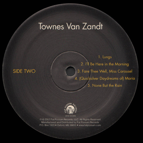 Townes Van Zandt : Townes Van Zandt (LP, Album, Ltd, RE, 180)