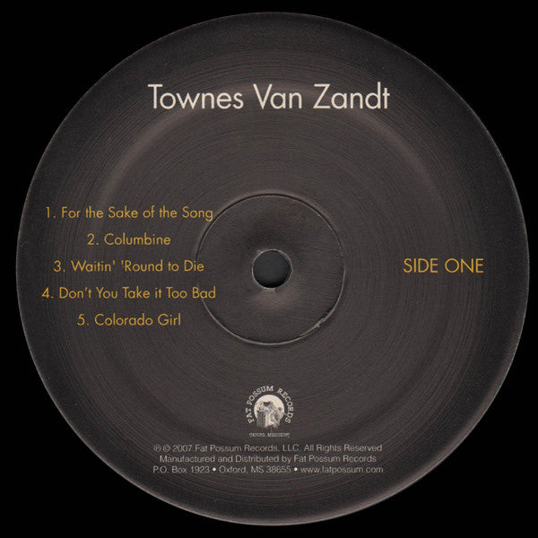 Townes Van Zandt : Townes Van Zandt (LP, Album, Ltd, RE, 180)