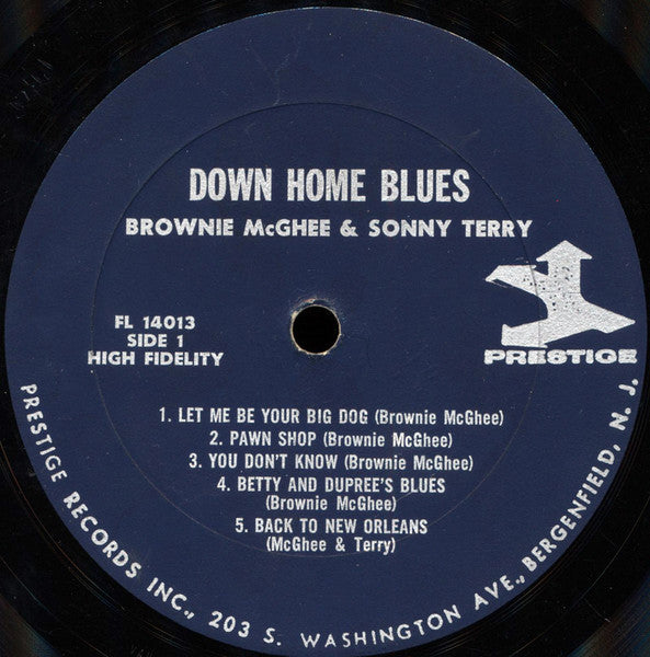 Sonny Terry & Brownie McGhee : Down Home Blues (LP, RE)