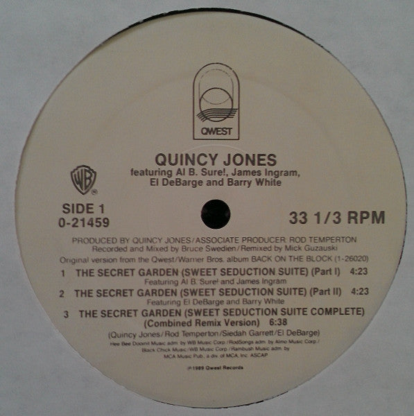 Quincy Jones : The Secret Garden (Sweet Seduction Suite) (12", Maxi)