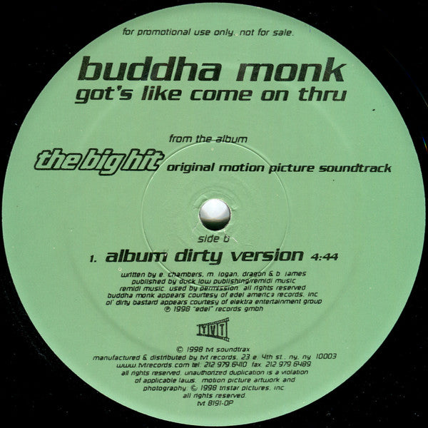 Buddha Monk : Got's Like Come On Thru (12", Single, Promo)