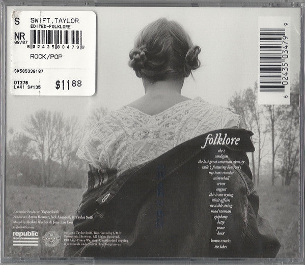 Taylor Swift : Folklore (CD, Album, Dlx, Cle)