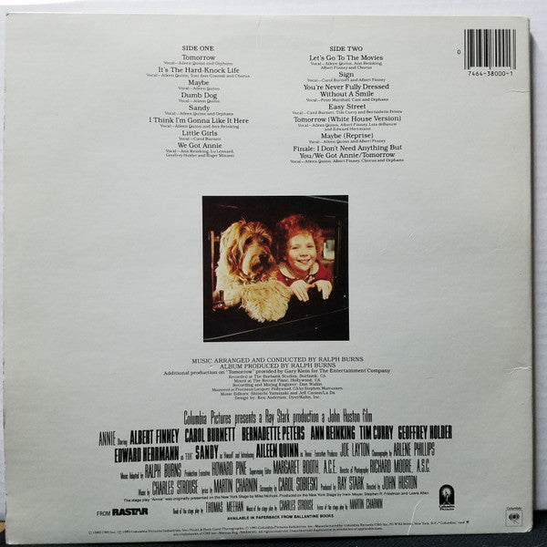 Various : Annie (Original Motion Picture Soundtrack) (LP, Album, Car)