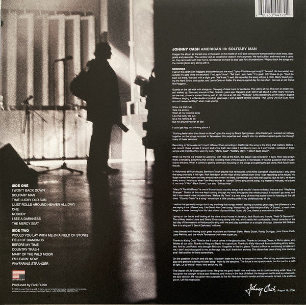 Johnny Cash : American III: Solitary Man (LP, Album, RE, 180)