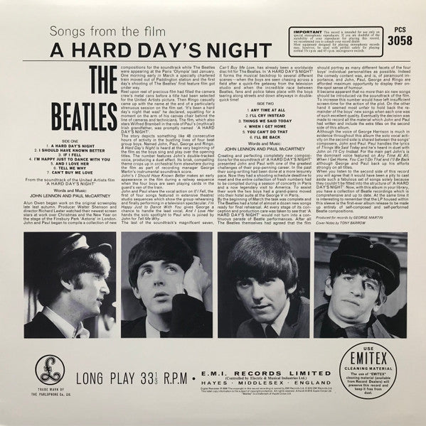 The Beatles : A Hard Day's Night (LP, Album, RE, RM, 180)