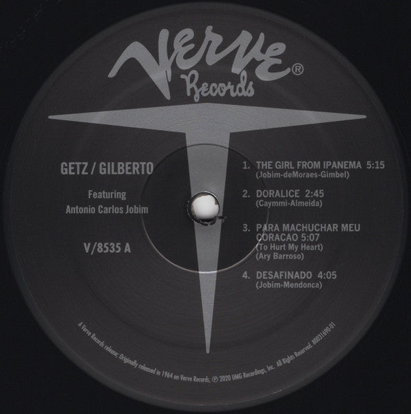 Stan Getz / Joao Gilberto* Featuring Antonio Carlos Jobim : Getz / Gilberto (LP, Album, RE, RM, 180)