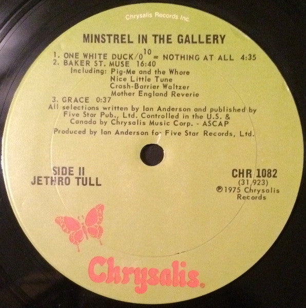 Jethro Tull : Minstrel In The Gallery (LP, Album, Ter)