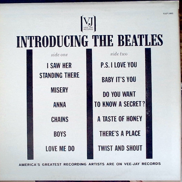 The Beatles : Introducing The Beatles (LP, Album, Mono, Unofficial, Bla)