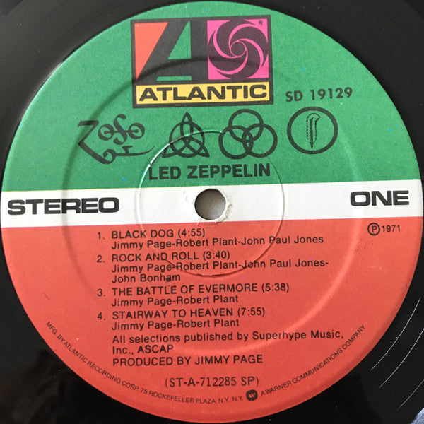 Led Zeppelin : Untitled (LP, Album, RE, SP )