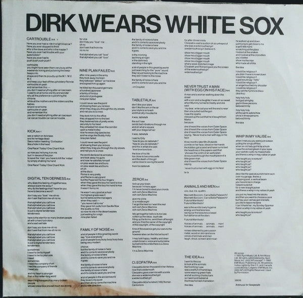 Adam And The Ants : Dirk Wears White Sox (LP, Album, RE, Pit)