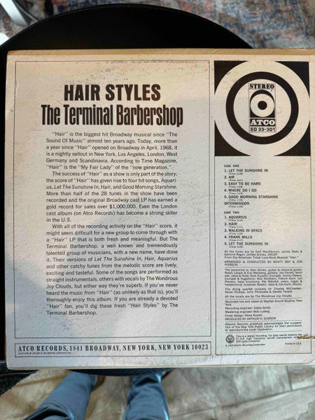 The Terminal Barbershop : Hair Styles (LP, Album, Mon)