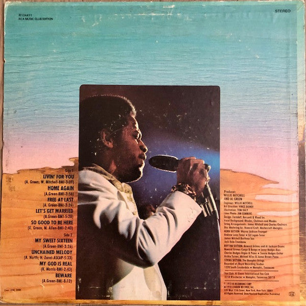 Al Green : Livin' For You (LP, Album, Club, RCA)