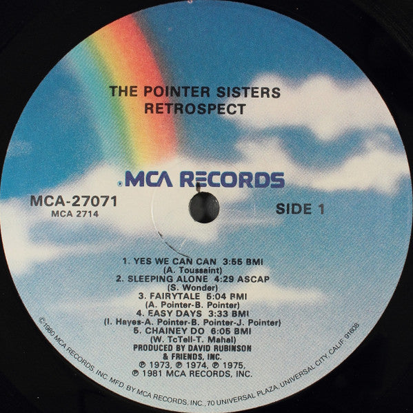 Pointer Sisters : Retrospect (LP, Comp, RE, Glo)