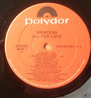 Princess : All For Love (LP, Album, 49)