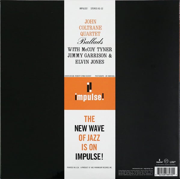 The John Coltrane Quartet : Ballads (LP, Album, RE, RM, 180)