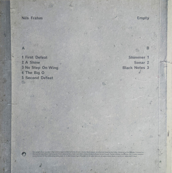 Nils Frahm : Empty (LP, Album)
