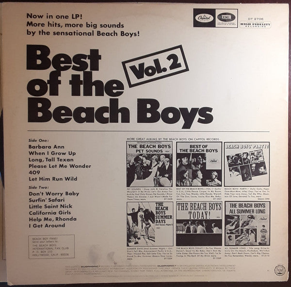 The Beach Boys : Best Of The Beach Boys Vol. 2 (LP, Comp, Los)