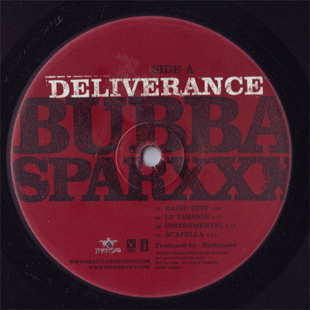Bubba Sparxxx : Deliverance (12", Promo)