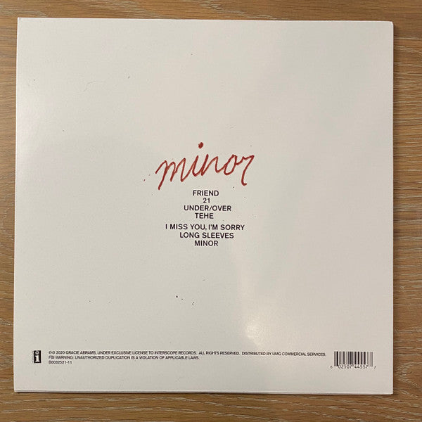 Gracie Abrams : Minor (12", EP)