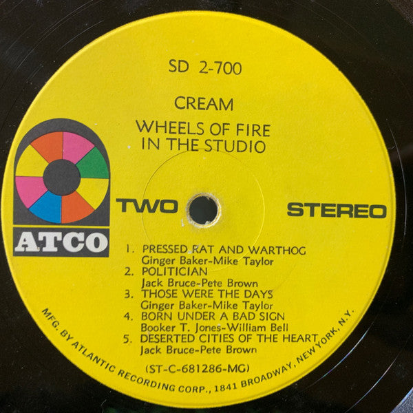 Cream (2) : Wheels Of Fire (2xLP, Album, RP, MGM)