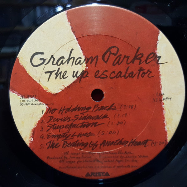 Graham Parker And The Rumour : The Up Escalator (LP, Album, San)